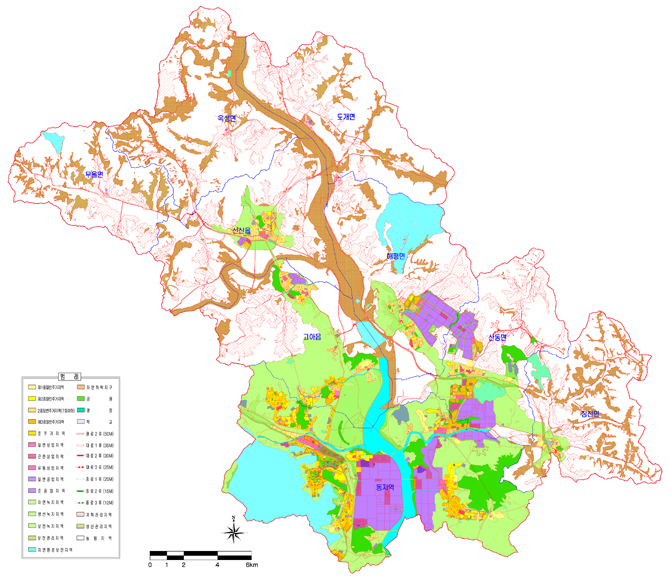 도시계획 총괄도 배치도입니다.
