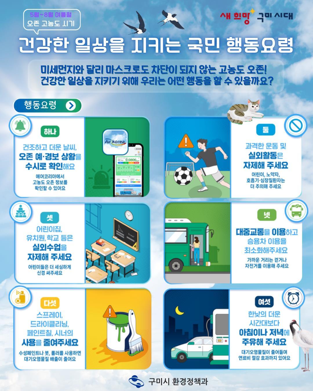 고농도 오존 대응 국민 행동요령 