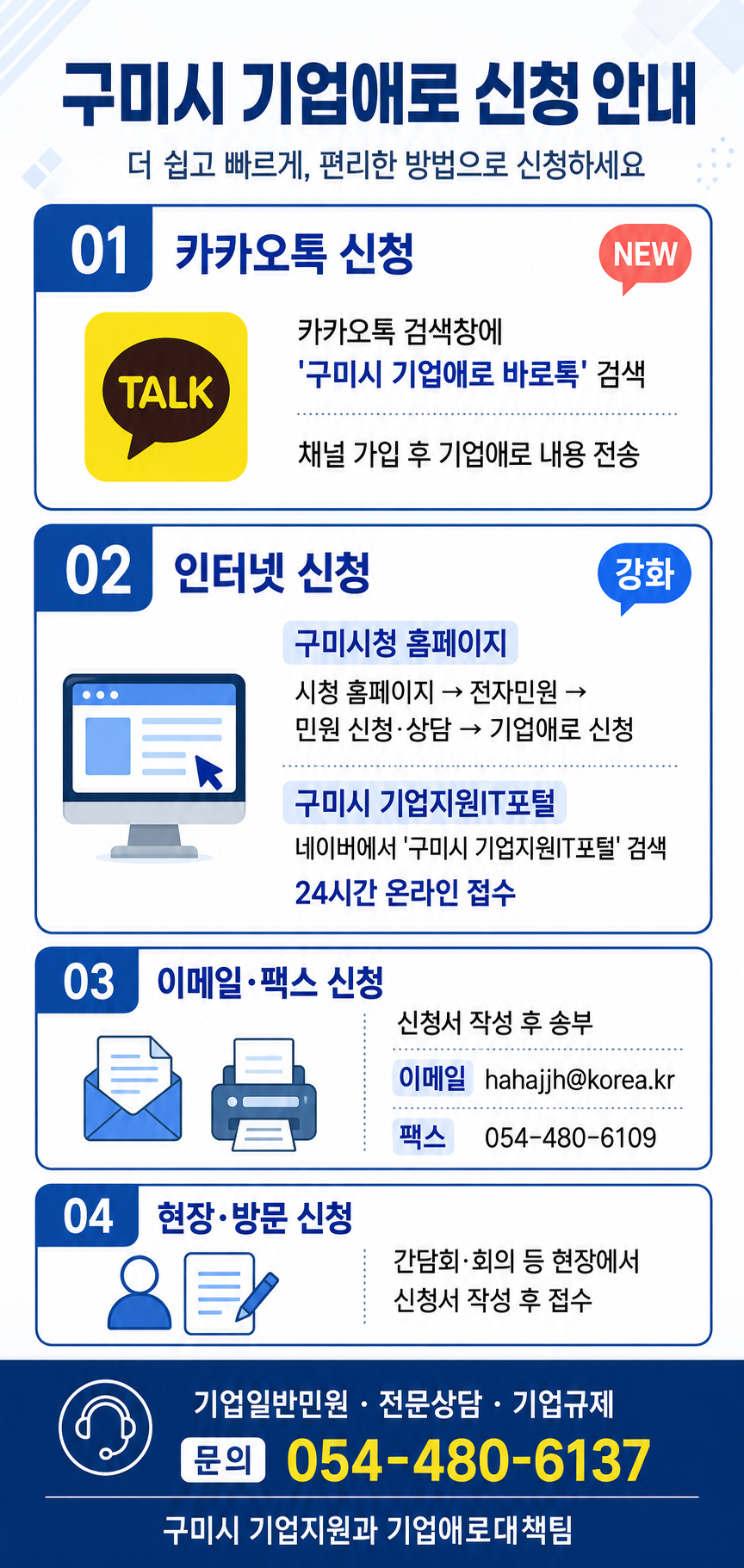 [기업지원과]구미시 기업애로 신청 안내