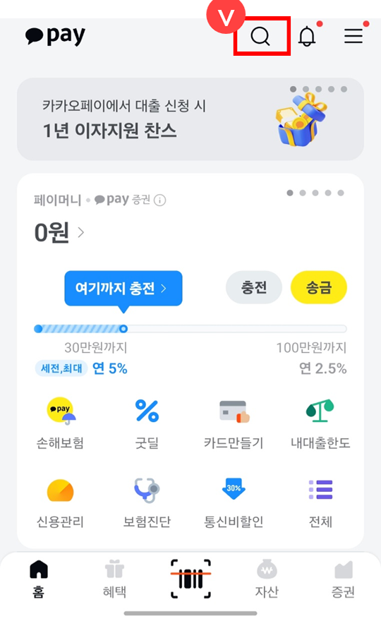 돋보기 선택