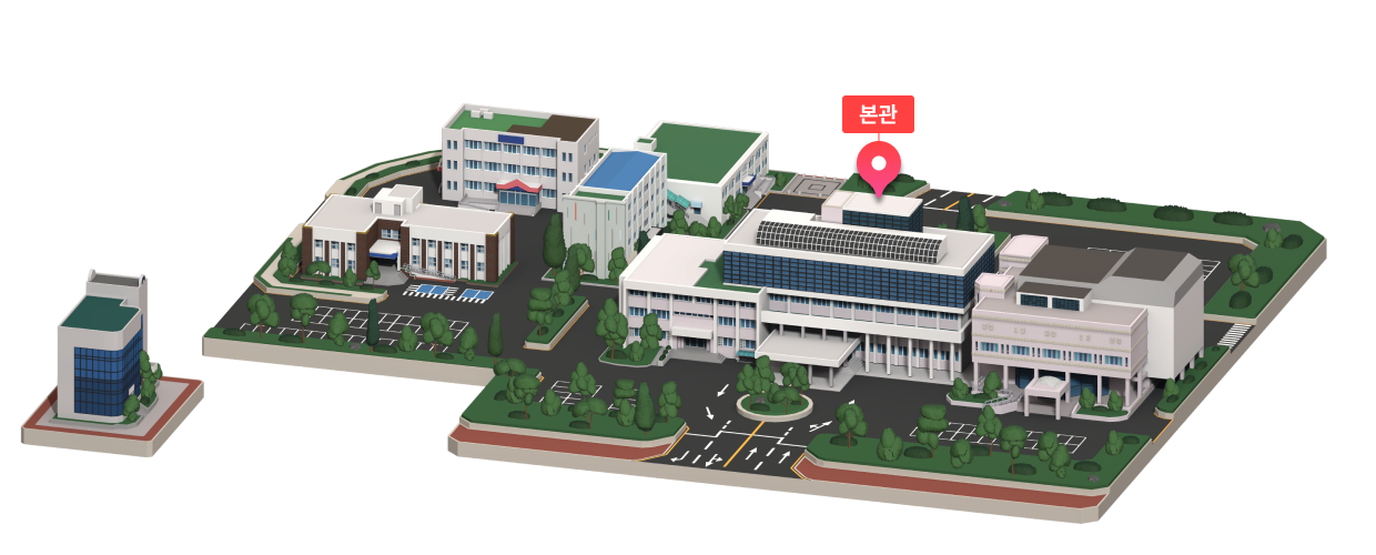 구미시청사 중 본관을 안내하는 이미지입니다.