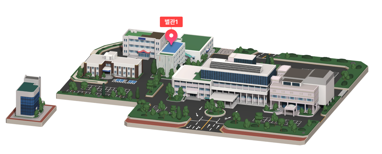 구미시청사 중 별관1 건물을 안내하는 이미지입니다.