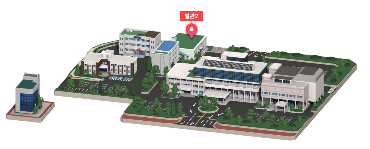 구미시청사 중 별관2 건물을 안내하는 이미지입니다.