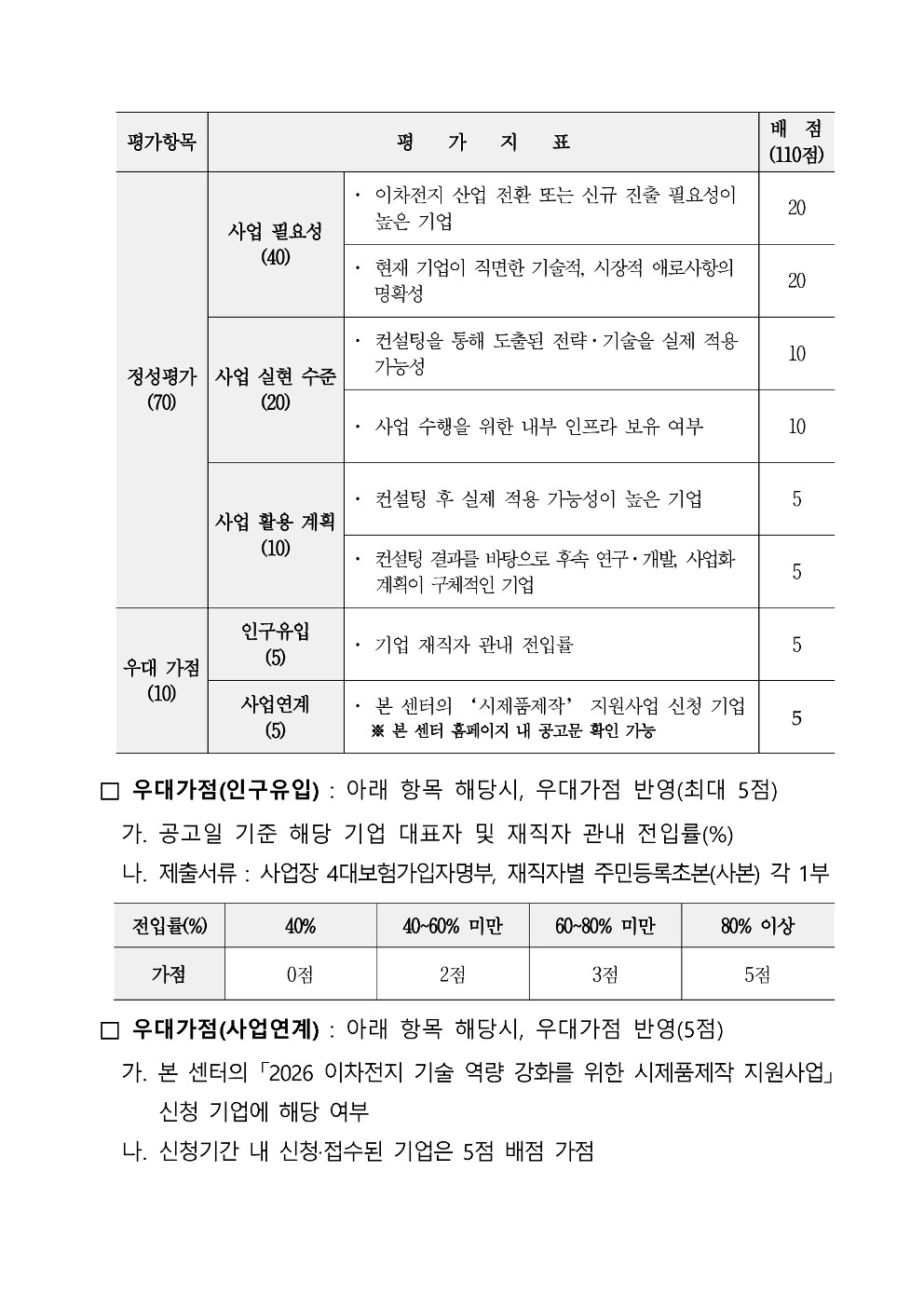 「2026 이차전지 기술 역량 강화를 위한 기술컨설팅 지원사업」 참여기업 추가모집 공고 첨부 이미지