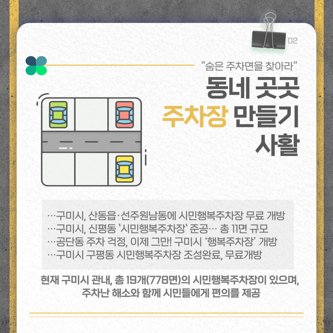 [선주원남동] 각산마을 시민행복주차장 첨부 이미지